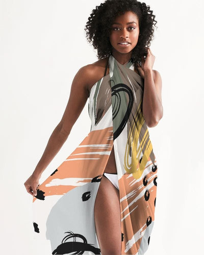 Uniquely You Sheer Circular Multicolor Green Swimsuit Cover Up by inQue.Style