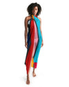 Uniquely You Sheer Colorblock Multicolor Swimsuit Cover Up by inQue.Style