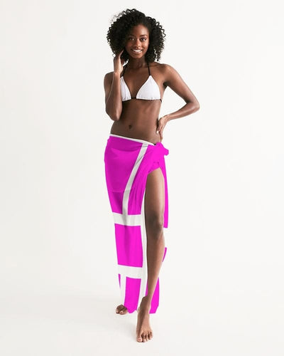 Uniquely You Sheer Colorblock Pink Swimsuit Cover Up by inQue.Style