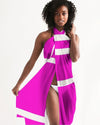 Uniquely You Sheer Colorblock Pink Swimsuit Cover Up by inQue.Style