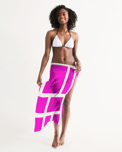 Uniquely You Sheer Colorblock Pink Swimsuit Cover Up by inQue.Style