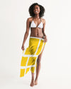 Uniquely You Sheer Colorblock Yellow Swimsuit Cover Up by inQue.Style