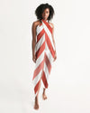Uniquely You Sheer Herringbone Red Swimsuit Cover Up by inQue.Style