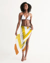Uniquely You Sheer Herringbone Yellow Swimsuit Cover Up by inQue.Style