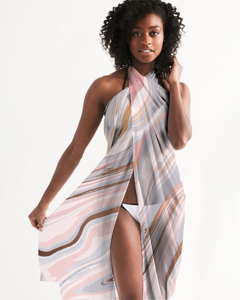 Uniquely You Sheer Love Marble Swimsuit Cover Up by inQue.Style