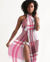 Uniquely You Sheer Plaid Pink Swimsuit Cover Up by inQue.Style