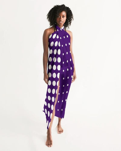 Uniquely You Sheer Purple Polka Dot Swimsuit Cover Up by inQue.Style