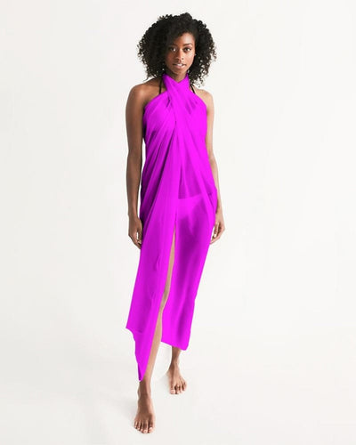 Uniquely You Sheer Sarong Swimsuit Cover Up Wrap / Hot Pink by inQue.Style