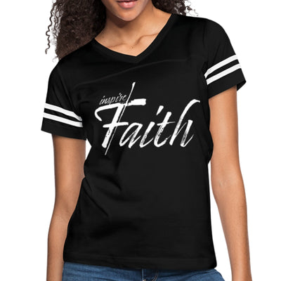 Uniquely You Womens Graphic Vintage Tee, Inspire Faith Sport T-Shirt by inQue.Style