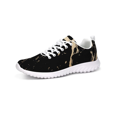 Uniquely You Womens Sneakers - Black and Gold Swirl Style Canvas Sports Shoes / Running by inQue.Style