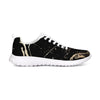 Uniquely You Womens Sneakers - Black and Gold Swirl Style Canvas Sports Shoes / Running by inQue.Style