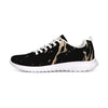 Uniquely You Womens Sneakers - Black and Gold Swirl Style Canvas Sports Shoes / Running by inQue.Style