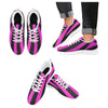 Uniquely You Womens Sneakers, Black and Purple Stripe Running Shoes by inQue.Style