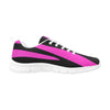 Uniquely You Womens Sneakers, Black and Purple Stripe Running Shoes by inQue.Style