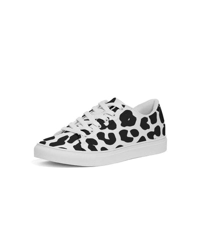 Uniquely You Womens Sneakers, Black and White Leopard Print by inQue.Style