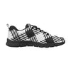 Uniquely You Womens Sneakers, Black and White Plaid Print Running Shoes by inQue.Style