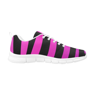 Uniquely You Womens Sneakers, Black Strip and Purple Running Shoes by inQue.Style