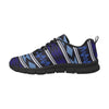 Uniquely You Womens Sneakers, Blue and Black Aztec Print Running Shoes by inQue.Style