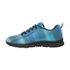 Uniquely You Womens Sneakers, Blue and Black Geometric Print Running Shoes by inQue.Style