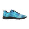 Uniquely You Womens Sneakers, Blue and Black Geometric Print Running Shoes by inQue.Style