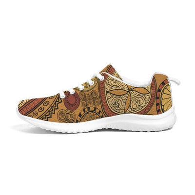 Uniquely You Womens Sneakers - Brown Paisley Style Canvas Sports Shoes / Running by inQue.Style