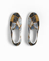 Uniquely You Womens Sneakers - Canvas Slip On Shoes, Black Mosaic Print by inQue.Style