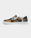 Uniquely You Womens Sneakers - Canvas Slip On Shoes, Black Mosaic Print by inQue.Style