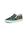 Uniquely You Womens Sneakers - Canvas Slip On Shoes, Green Butterfly Print by inQue.Style
