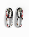 Uniquely You Womens Sneakers - Canvas Slip On Shoes, Multicolor Circular Print by inQue.Style
