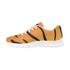 Uniquely You Womens Sneakers,  Orange and Black Tiger Striped  Running Shoes by inQue.Style