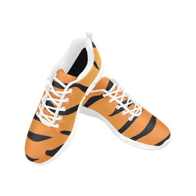 Uniquely You Womens Sneakers,  Orange and Black Tiger Striped  Running Shoes by inQue.Style