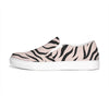 Uniquely You Womens Sneakers - Pink and Black Zebra Stripe Canvas Sports Shoes / Slip-On by inQue.Style