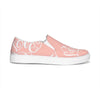 Uniquely You Womens Sneakers - Pink & White Love Print Low Top Slip-On Canvas Shoes by inQue.Style