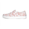 Uniquely You Womens Sneakers - Pink & White Low Top Slip-On Canva Shoes by inQue.Style
