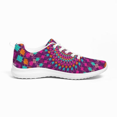 Uniquely You Womens Sneakers - Purple Kaleidoscope Style Canvas Sports Shoes / Running by inQue.Style