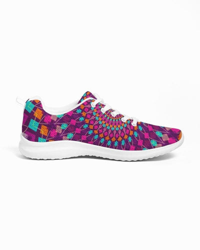 Uniquely You Womens Sneakers - Purple Kaleidoscope Style Canvas Sports Shoes / Running by inQue.Style