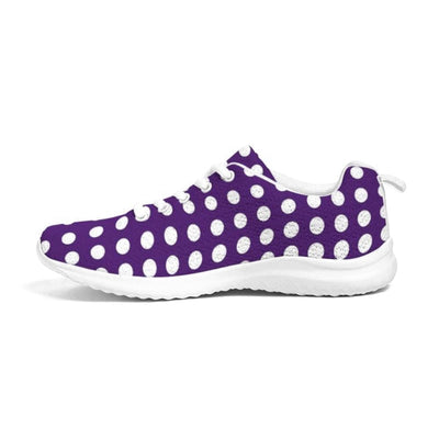 Uniquely You Womens Sneakers - Purple Polka Dot Canvas Sports Shoes / Running by inQue.Style