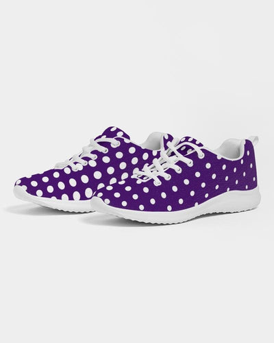 Uniquely You Womens Sneakers - Purple Polka Dot Canvas Sports Shoes / Running by inQue.Style