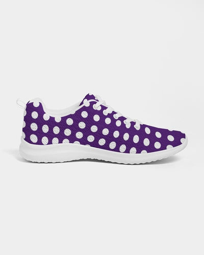 Uniquely You Womens Sneakers - Purple Polka Dot Canvas Sports Shoes / Running by inQue.Style