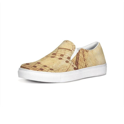 Uniquely You Womens Sneakers - Sheet Music Print Slip-On Canvas Shoes / Slip-On by inQue.Style