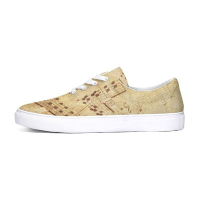Uniquely You Womens Sneakers - Sheet Music Style Canvas Sports Shoes by inQue.Style