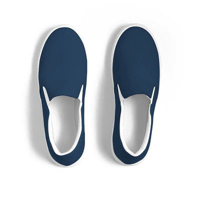Uniquely You Womens Sneakers - Slip On Canvas Shoes / Navy Blue by inQue.Style