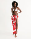 Uniquely You Womens Wrap Sarong - Casual / Swimwear / Love Red Hearts by inQue.Style