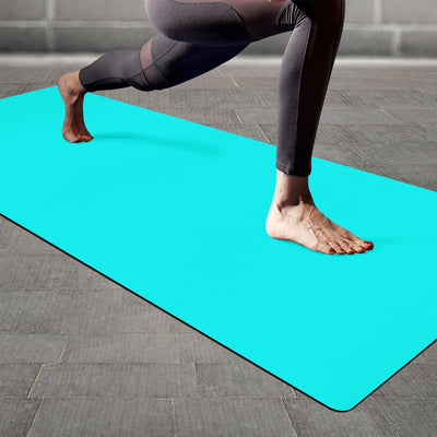 Uniquely You Yoga Mat, Cyan Blue/Aqua Green Fitness Mat by inQue.Style