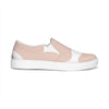 Womens Sneakers, Peach & White Low Top Slip-On Canvas Shoes by inQue.Style