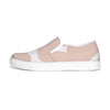 Womens Sneakers, Peach & White Low Top Slip-On Canvas Shoes by inQue.Style